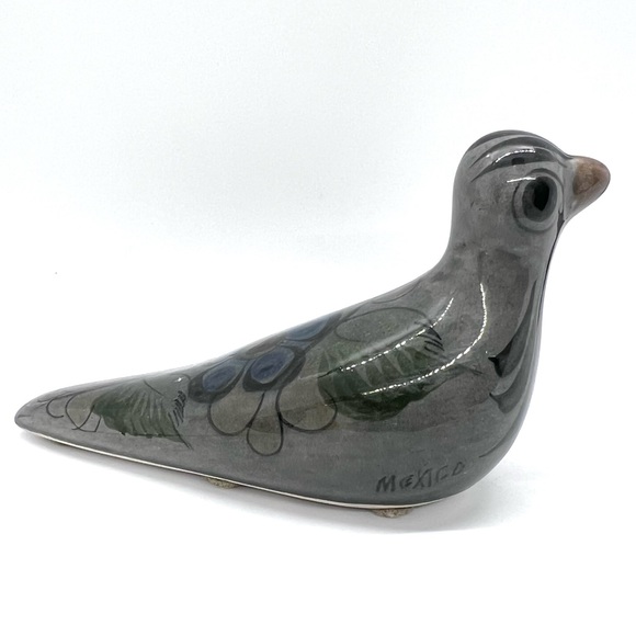 Vintage Mexican Folk Art Pottery Tonala Bird - Picture 8 of 13